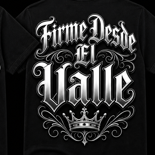 Stockton / Firme Desde El Valle – Black Tee (Front & Back Print)