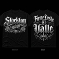 Stockton / Firme Desde El Valle – Black Tee (Front & Back Print)