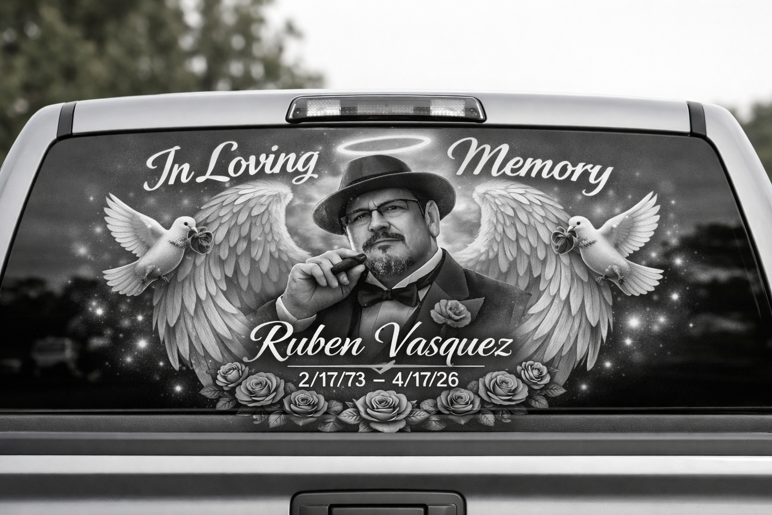Custom Blasted‑Style Rear Window Decal – Full Back Window