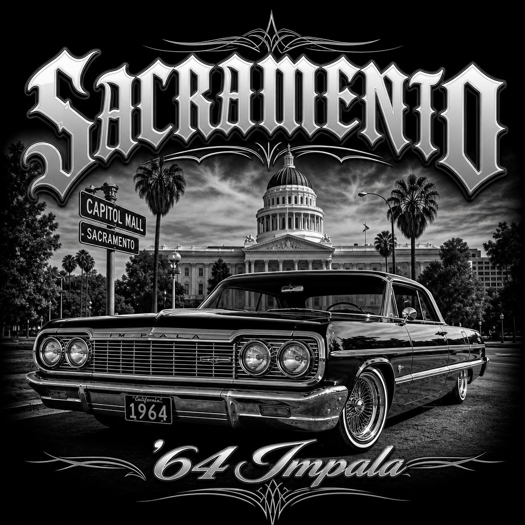 64 Impala Lowrider Tee – Sacramento Edition